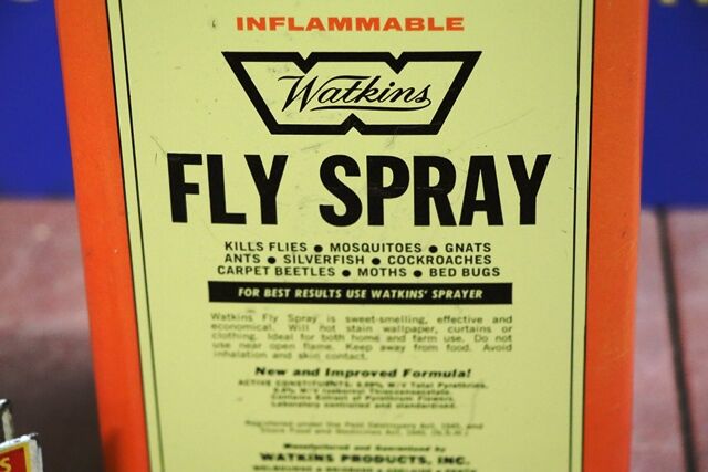 Vintage Watkins Fly Spray Half Gallon Tin