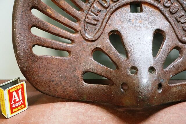 Vintage Wm Doyle and Co Cast Iron TractorImplement Seat