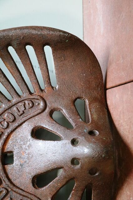 Vintage Wm Doyle and Co Cast Iron TractorImplement Seat