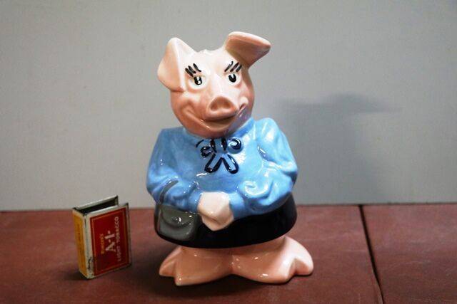 Vintage and Rare NatWest Pig Money Box Lady Hillary