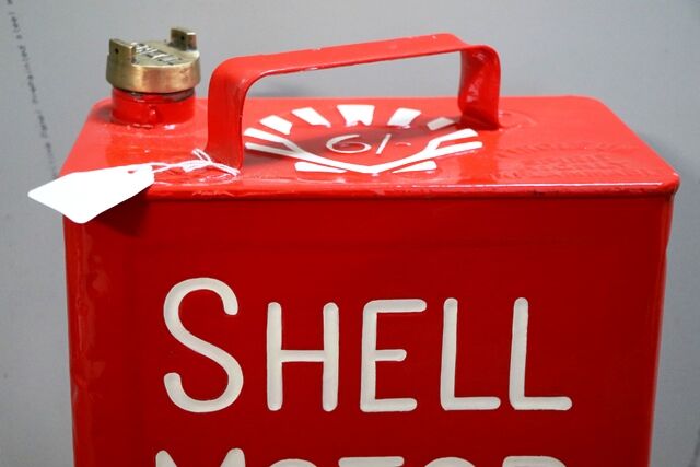 Well Restored 1950 Shell Motor Spirit Running Board Fuel Can