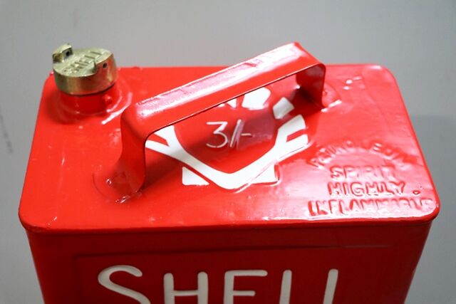 Well Restored  Shell Motor Spirit Running Board Fuel Can
