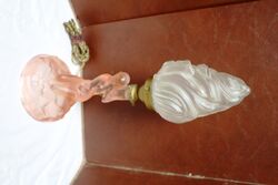 Art Deco Pink Glass Figural Table Lamp. #