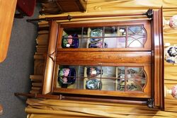 Antique 2 Door Mahogany Inlaid Display Cabinet. # Antique 2 Door Mahogany Inlaid Display Cabinet. #