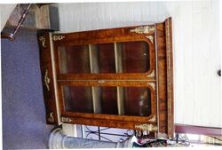 Stunning Mid Victorian Burr Walnut 2 Door Pier Cabinet.#