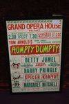 Grand Opera House Humpty Dumpty Ad Show Card 1957-58