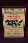 Royal Court Theatre Murder on Arrival Ad Show Card 1950's