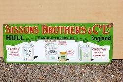 Sissons Brothers and Co Pictorial Enamel Advertising Sign