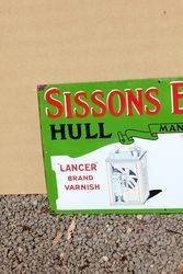 Sissons Brothers and Co Pictorial Enamel Advertising Sign