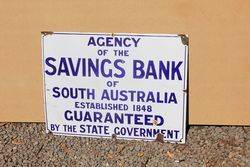 South Australian Bank Enamel Advertising Sign