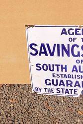 South Australian Bank Enamel Advertising Sign