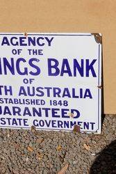 South Australian Bank Enamel Advertising Sign
