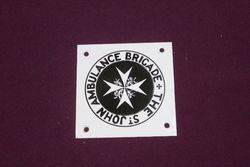 Small St John Ambulance Brigade Enamel Sign, #