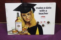 Teachers Scotch Whisky Pictorial Tin Calendar. #