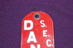 SEC Danger Enamel Sign