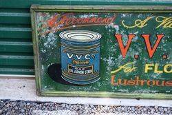 VVC Oil and Varnishes Framed Tin Advertising Sign