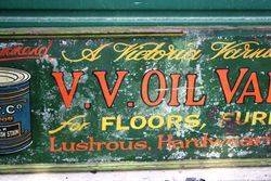 VVC Oil and Varnishes Framed Tin Advertising Sign