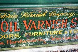 VVC Oil and Varnishes Framed Tin Advertising Sign