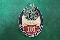 101st Lake Goldsmith Steam Rally Car Badge.