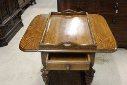 A Quality Tray Top Oak Tea Trolley