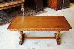 Quality C20th Oak Coffee Table. #