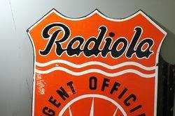 Radiola Agent Double Sided Enamel Sign