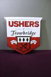 Ushers Trowbridge Pub Advertising Enamel Sign. #