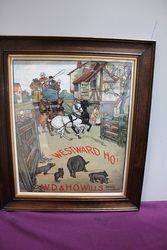 Antique Wills Westward Ho Adv Card. #