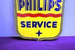 Philips  T S F Service Double Sided Enamel Sign 