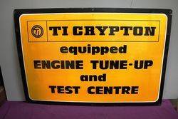 Genuine TI Crypton Test Centre Enamel Sign. #