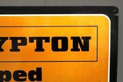 Genuine TI Crypton Test Centre Enamel Sign 