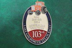 103rd Lake Goldsmith Steam Rally Car Badge