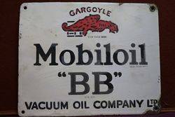 Mobiloil Gargoyle Enamel Advertising Sign 