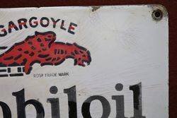 Mobiloil Gargoyle Enamel Advertising Sign 