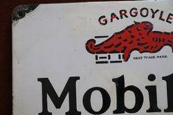 Mobiloil Gargoyle Enamel Advertising Sign 