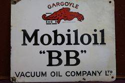 Mobiloil Gargoyle BB Enamel Advertising Sign #