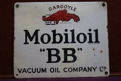 Mobiloil Gargoyle BB Enamel Advertising Sign #