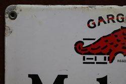 Mobiloil Gargoyle Enamel Advertising Sign 