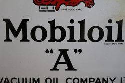 Mobiloil Gargoyle Enamel Advertising Sign 