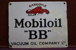 Mobiloil Gargoyle BB Enamel Advertising Sign #