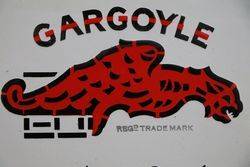 Mobiloil Gargoyle Enamel Advertising Sign 