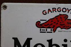 Mobiloil Gargoyle Enamel Advertising Sign 