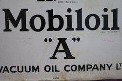 Mobiloil Gargoyle Enamel Advertising Sign 