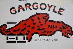 Mobiloil Gargoyle Enamel Advertising Sign 