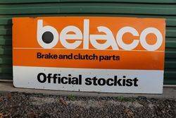 Belaco Official Stockist Enamel Advertising Sign #