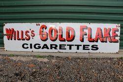 Willsand39s Gold Flake Cigarettes Enamel Advertising Sign 