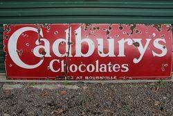 Cadburyand39and39s Chocolates Enamel Advertising Sign 