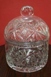 Fine Quality Cut Glass Covered Bowl c. 1920 #