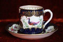 Booths Scale Blue Cup and Saucer C 1906 