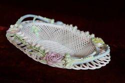 C20th Belleek Basket